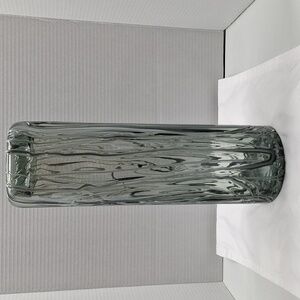 #AFF Blown glass vase smokey grey